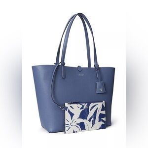 💙💙💙 Lauren Ralph Lauren Faux-Leather Large Reversible Tote Bag